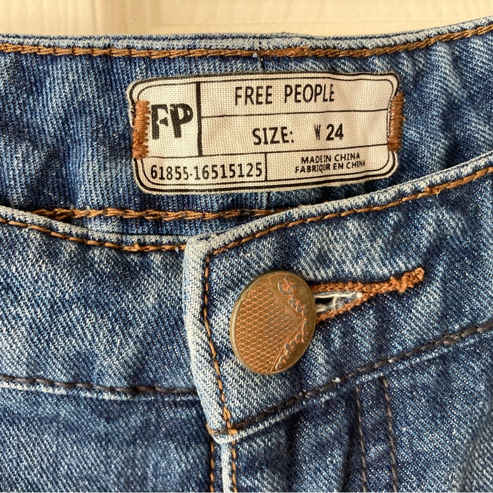 Free People Blue Denim Shorts